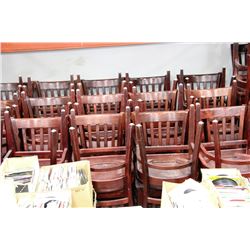 SET OF 32 WOODEN DINING CHAIRS