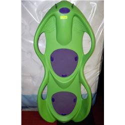 GREEN PLASTIC DOUBLE SLED