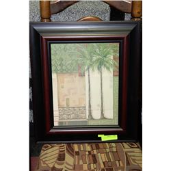 WOOD FRAMED CANVAS ON BOARD - PALM