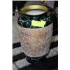 Image 1 : GREEN AND GOLD LEAF FINISH VASE