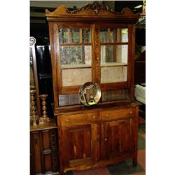VINTAGE 2-PIECE RUSTIC KITCHEN CABINET