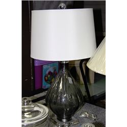 LARGE GRAY GLASS LAMP