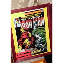 IRONMAN #150 ANNIVERSARY ISSUE FRAMED COMIC BOOK