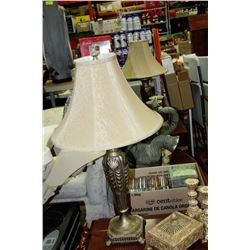 PAIR OF CARVED STYLE GOLDEN LAMPS