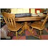 Image 1 : OAK DINING ROOM TABLE AND 4 CHAIRS