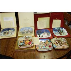 SET OF 7 BESWICK ENGLISH LTD ED COLLECTOR PLATES