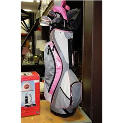 SET OF PINK WILSON LADIES GOLF CLUBS WITH GOLF BAG