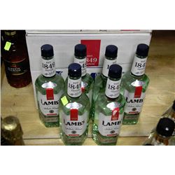 SIX 750ML BOTTLES OF LAMBS WHITE RUM 40%