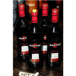 FOUR BOTTLES OF MARTINI ROSSO ITALIAN LIQUEUR
