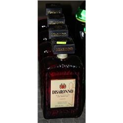 FOUR  1.14LITRE BOTTLES OF DISARONNO ITALIAN