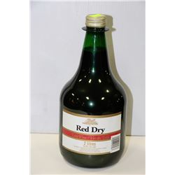 FOUR 2LITRE BOTTLES OF DRY RED TABLE WINE