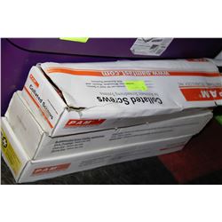 3 BOXES OF PAM COLLATED SCREWS