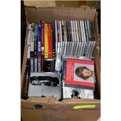 BOX OF CD'S AND DVD'S