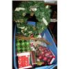 Image 1 : X-LARGE TUB OF CHRISTMAS DECORATIONS, ORNAMENTS, &