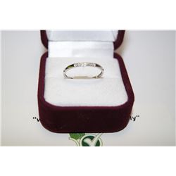 10KT WHITE GOLD DIAMOND (5 DIAMONDS) RING SIZE 7, WEIGHT 1GMS