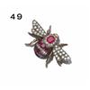 Image 1 : RUBY AND DIAMOND BEE BROOCH CA 1910, The oustreched wings set with circular and brilliant-cut dia...