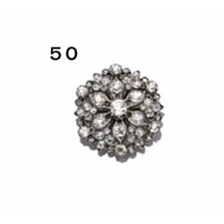 AN ANTIQUE DIAMOND FLOWER BROOCH/PENDANT CA 1890, Set throughout with old brilliant and rose-cut ...