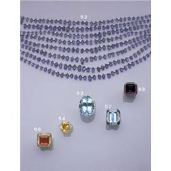 RINALDO GAVELLO, A TANZANITE AND DIAMOND NECKLACE, Composed of eight graduated strands of briolet...