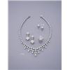 Image 1 : ASPREY, A DIAMOND PARURE WITH EARPENDANTS AND RING ENSUITE, Comprising a diamond fringe necklace ...