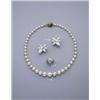 Image 1 : A PAIR OF DIAMOND CLUSTER EARRINGS, Set throughout with pear and marquise shaped diamonds, the pr...