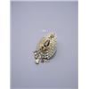 Image 1 : AN IMPORTANT FANCY ORANGE BROWN AND COLOURLESS DIAMOND BROOCH, Centered upon a fancy deep orange-...