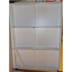 3 WHITE ADJUSTABLE SHELF