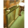 Image 1 : Regency style painted side cabinet with material and wire grill doors…