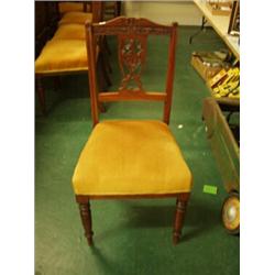 Set of six late Victorian mahogany dining chairs with open carved backs…