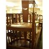 Image 1 : 1930s oak shaped chair after Mackintosh, horseshoe shaped in slats to the floor…