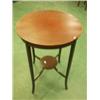 Image 1 : Edwardian mahogany table with shaped under tier, some string inlay…