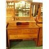 Image 1 : Victorian mahogany mirrored dining table with galleried top, two drawers, on original castors…