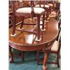 Image 1 : Victorian mahogany oval dining table on carved cabriole legs and ball and claw feet, c1880 96x47"…