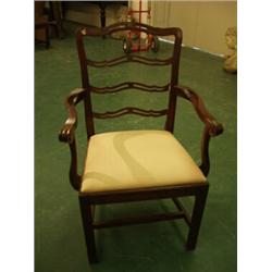Set of eight Georgian style ladder back dining chairs in mahogany…