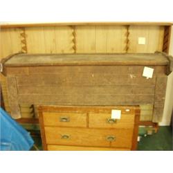 18c continental walnut coffer with domed top and carved decoration…