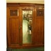 Image 1 : Victorian walnut wardrobe with centre mirrror…