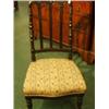 Image 1 : Victorian ebonised upholstered bedroom chair with turned back and legs…
