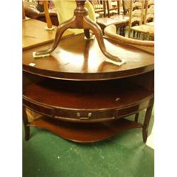 Large Georgian mahogany corner washstand with single drawer…