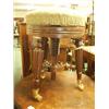 Image 1 : Early 19c adjustable piano stool in mahogany with fluted legs and later castors…