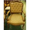 Image 1 : Pair of Louis XV style gilt open armchairs on cabriole legs…