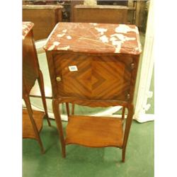 Pair of mahogany marble topped pot cupboards…