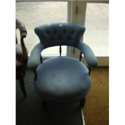 Edwardian tub chair with button back…