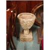 Image 1 : Pair of garden stoneware urns on plinth base…