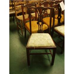 Set of six mahogany Hepplewhite style dining chairs…