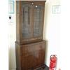 Image 1 : Reproduction Georgian style secretaire bookcase in mahogany…