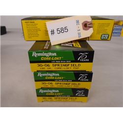 80 Rnds Remington Core-Lokt 180 gr 30-06 Springfield PSP