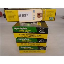 80 Rnds Remington Core-Lokt 150 gr 30-06 Springfield PSP
