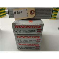 80 Rnds Winchester Super X 140 gr 6.5 x 55mm Swedish Soft Point