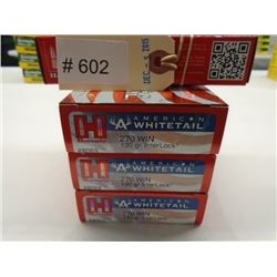 80 Rnds Hornady American Whitetail 130 gr 270 Win InterLock
