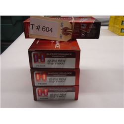 80 Rnds Hornady Superperformance Varmit 50 gr 22-250 Rem V-Max