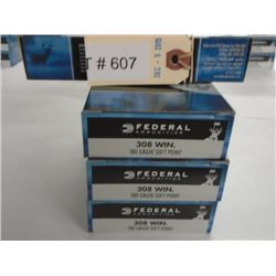 80 Rnds Federal 180 gr 308 Win Soft Point